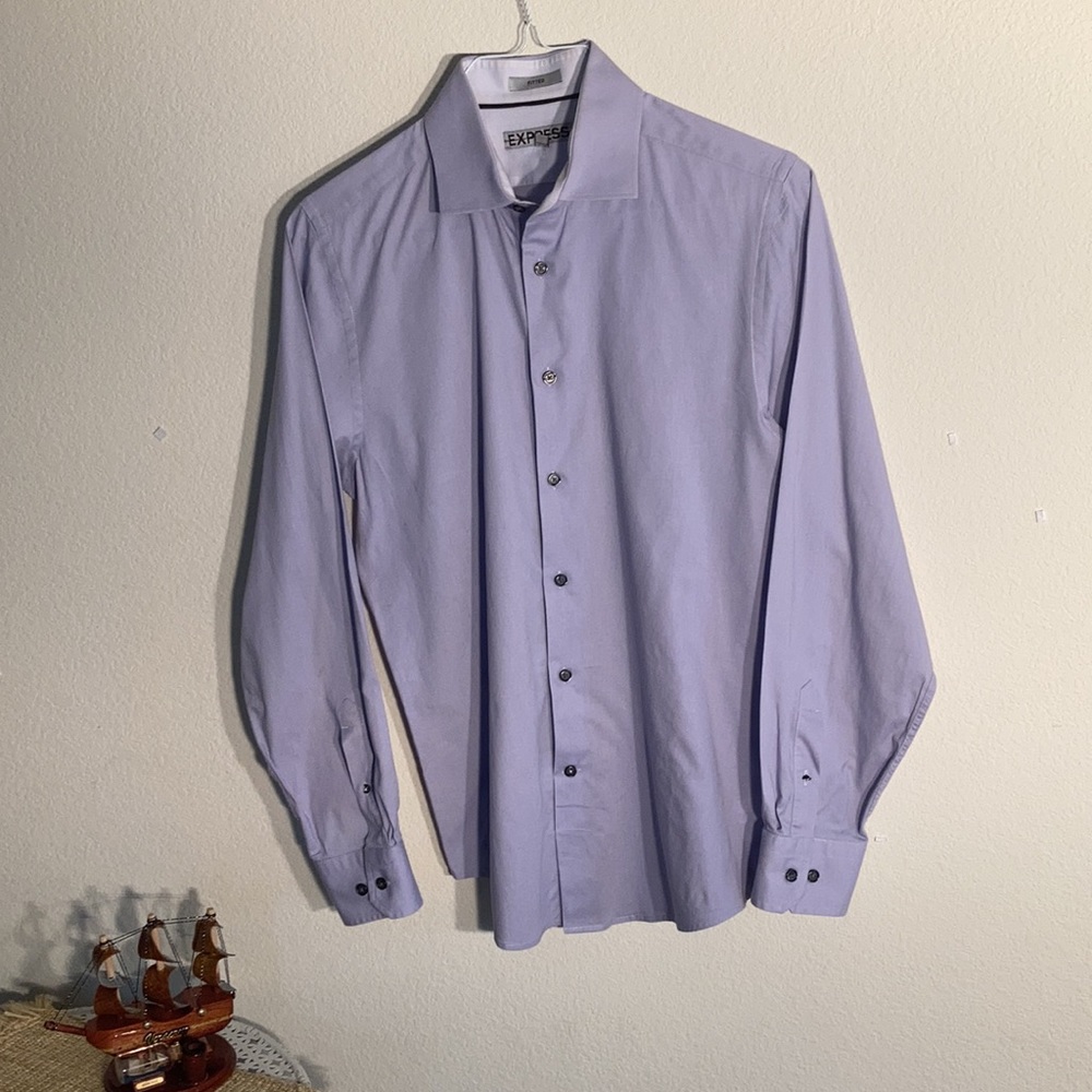 Express Fitted stretch cotton Dress Shirt M size